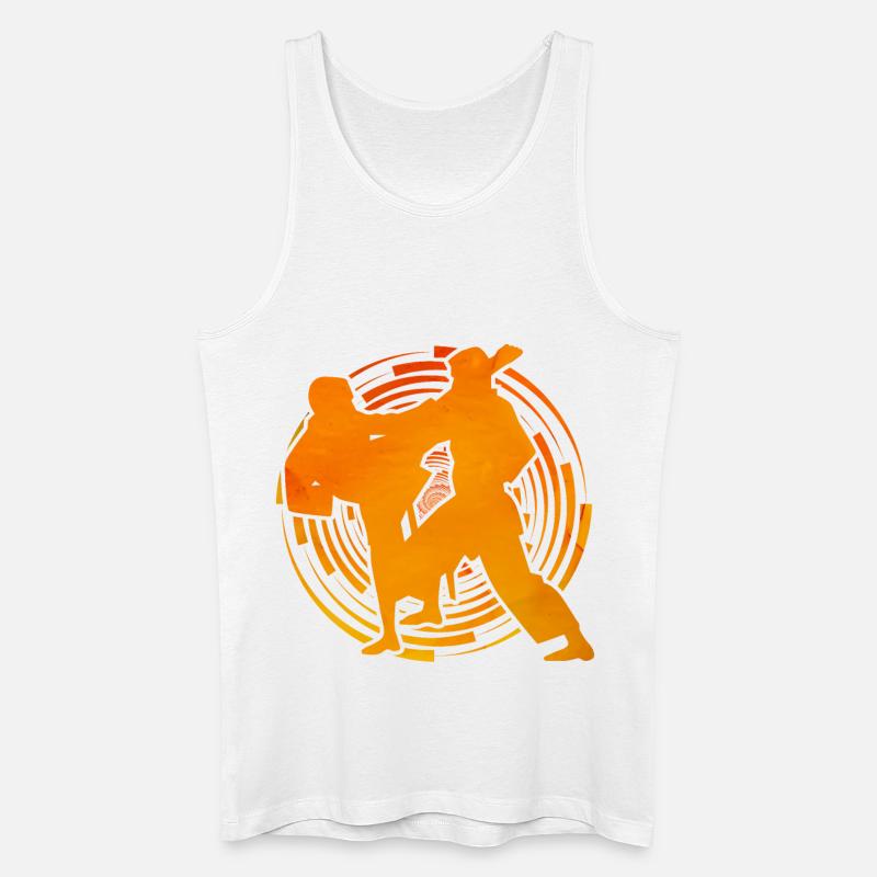 Karate - Männer Bio Tank Top - Weiß