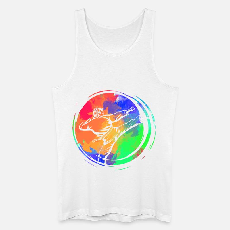 Karate - Männer Bio Tank Top - Weiß