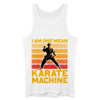 Ich bin eine gemeine Karatemaschine - Männer Bio Tank Top - Weiß - Vorne