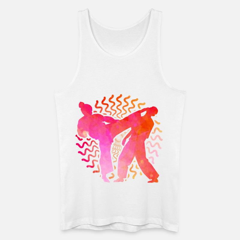 Karate - Männer Bio Tank Top - Weiß