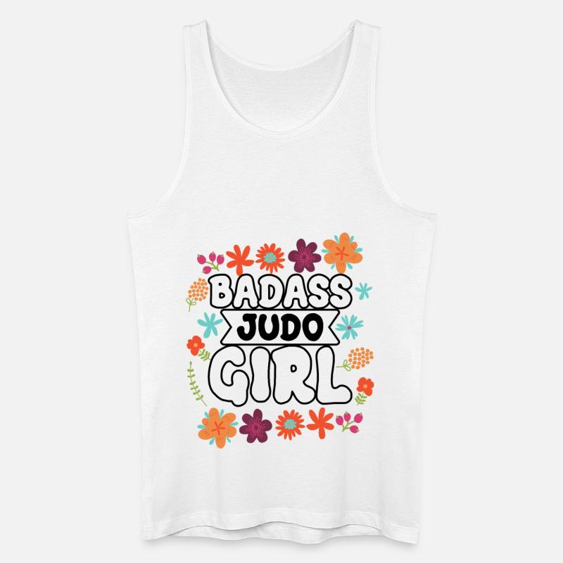 Badass Judo Mädchen - Männer Bio Tank Top - Weiß