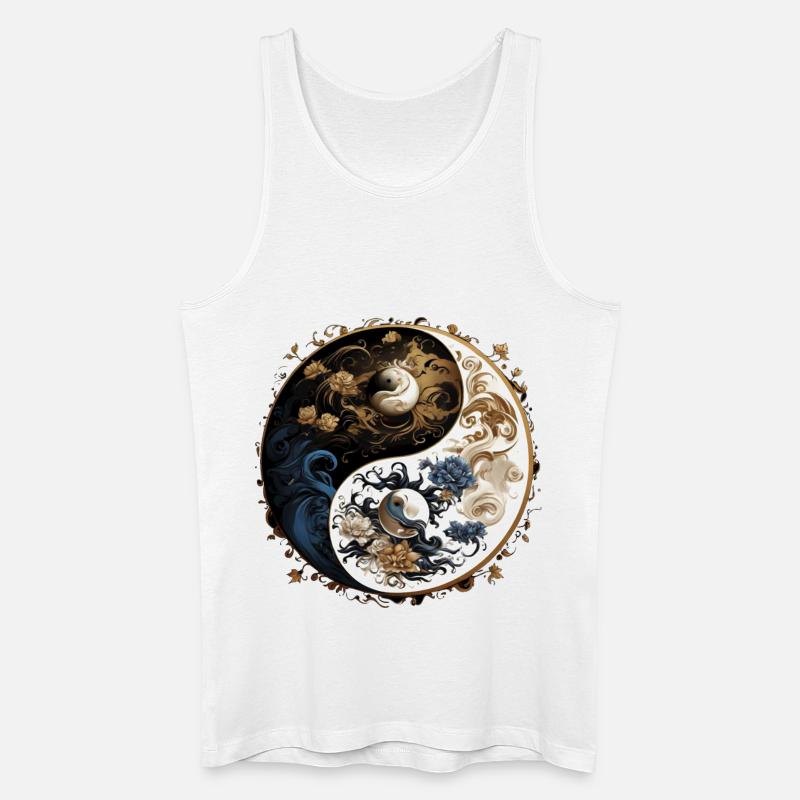 Yin Yang - Männer Bio Tank Top - Weiß