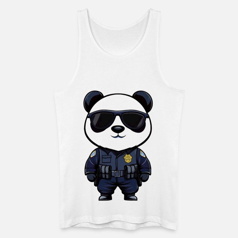 Polizei Pandas - Männer Bio Tank Top - Weiß