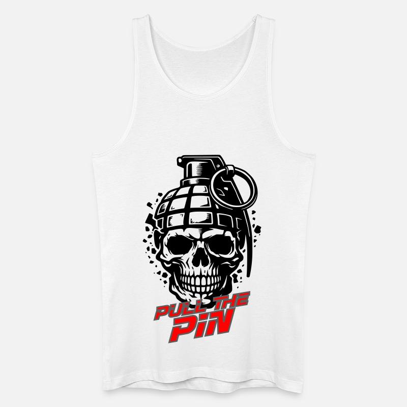 Pull The Pin - Männer Bio Tank Top - Weiß