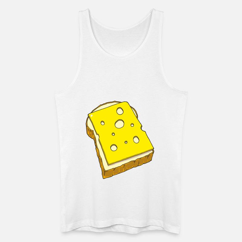 Käsebrot - Männer Bio Tank Top - Weiß