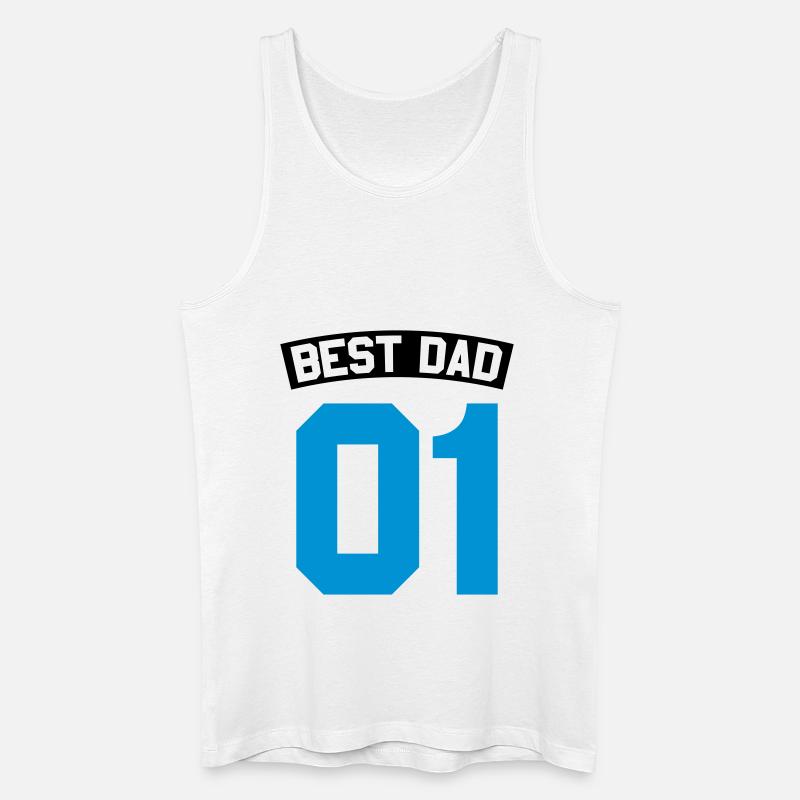 Best Dad - Männer Bio Tank Top - Weiß