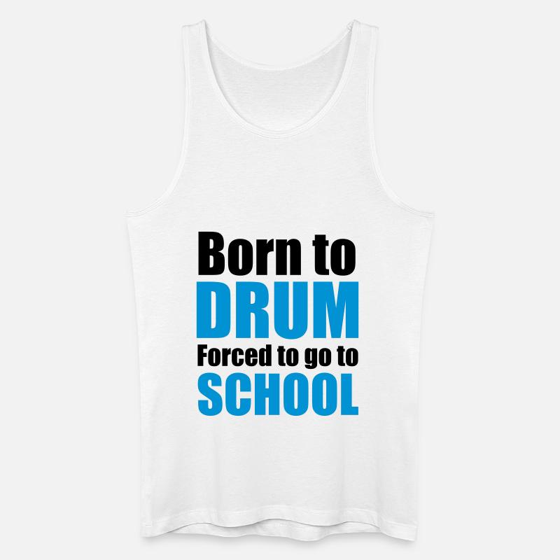 schlagzeug - Männer Bio Tank Top - Weiß