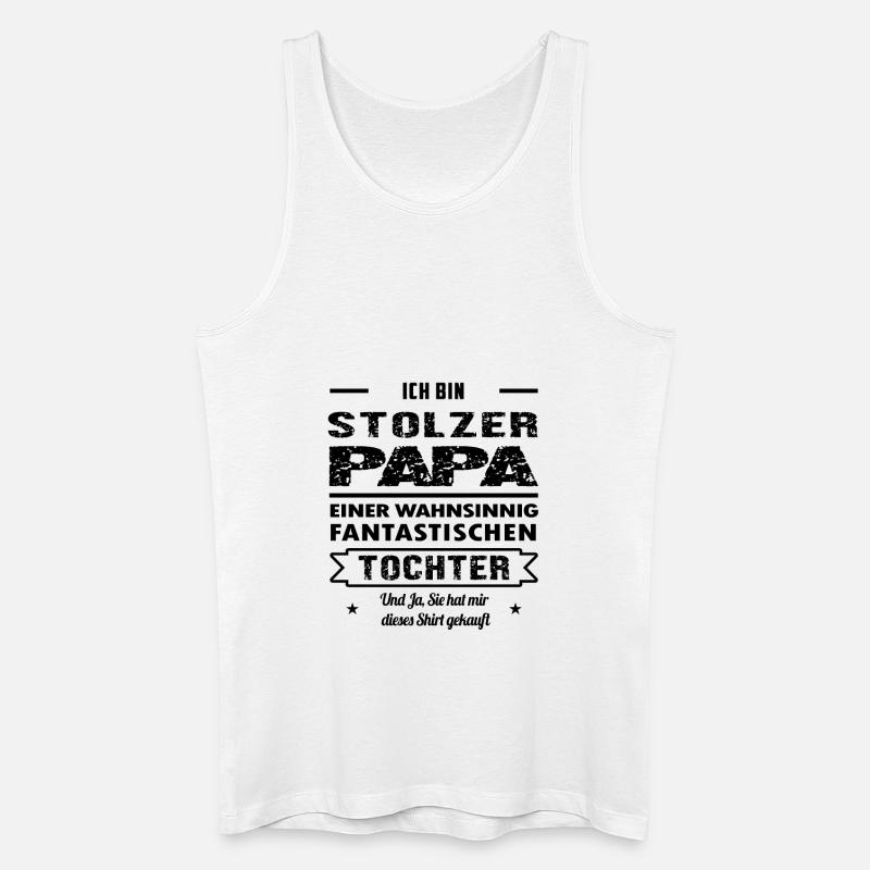 Ich Bin Stolzer Papa - Männer Bio Tank Top - Weiß