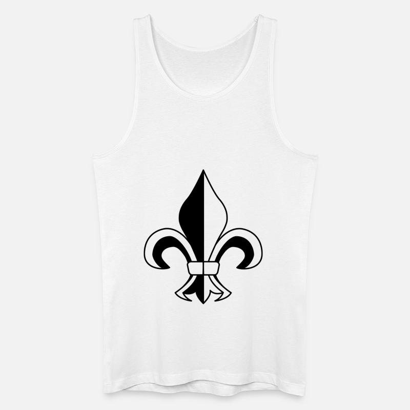 Fleur de Lis - Männer Bio Tank Top - Weiß
