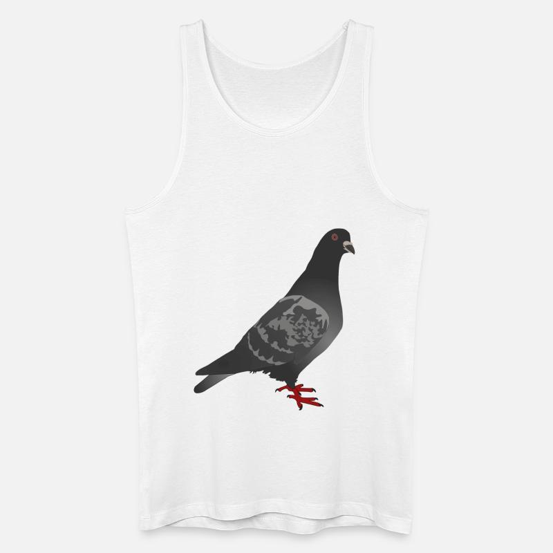 Taube - Männer Bio Tank Top - Weiß