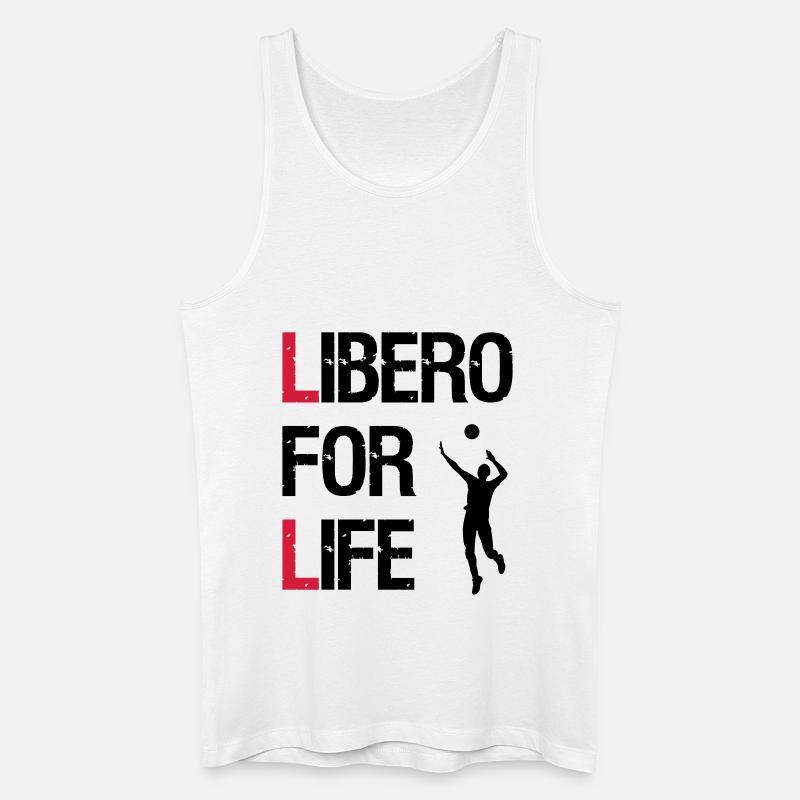 Libero for Life - Männer Bio Tank Top - Weiß