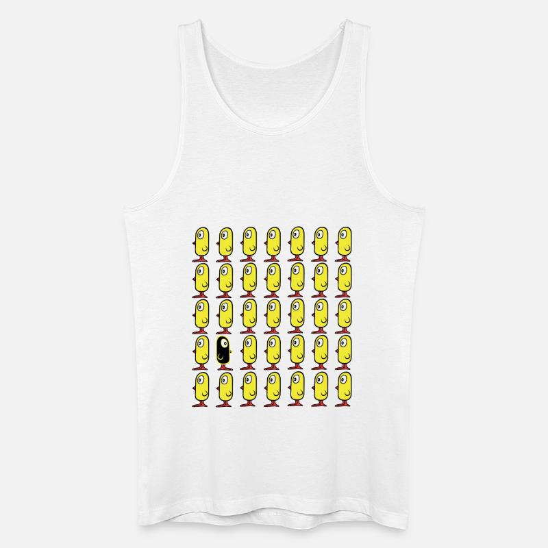 Think different! Vögel Küken - Männer Bio Tank Top - Weiß