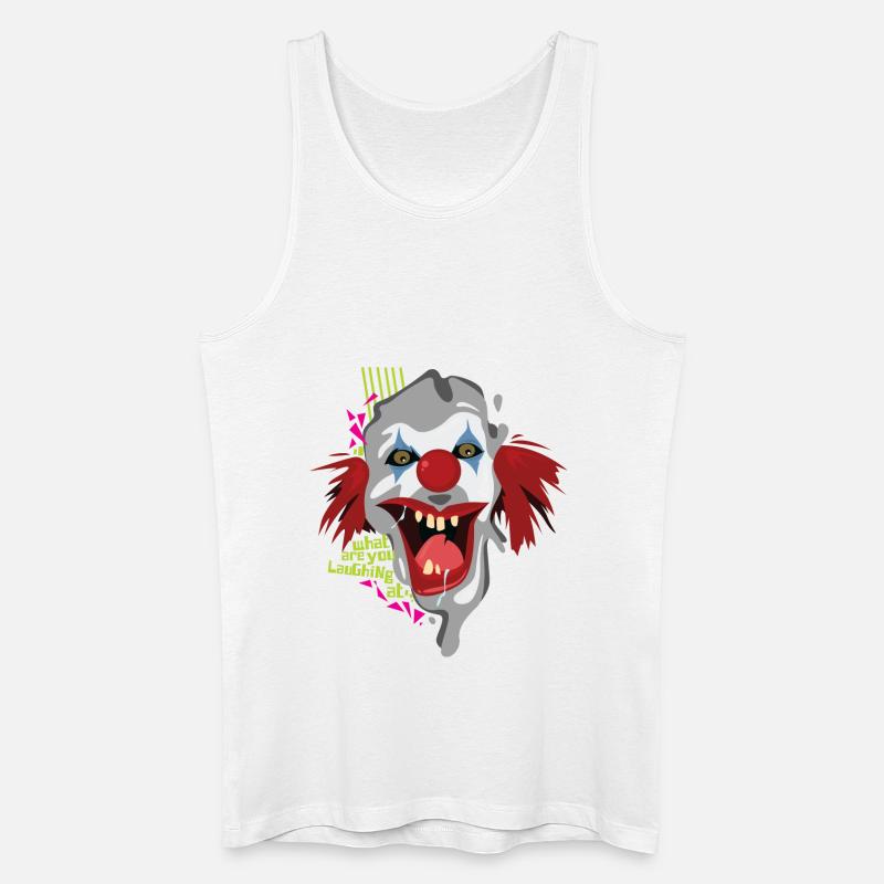 evil_clown - Männer Bio Tank Top - Weiß