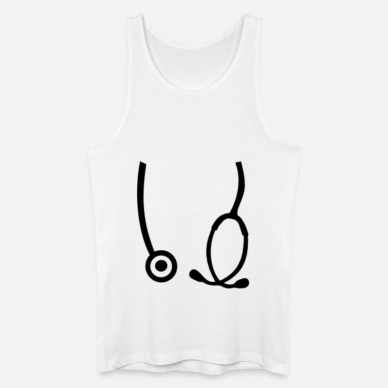 Stethoskop Arzt - Männer Bio Tank Top - Weiß