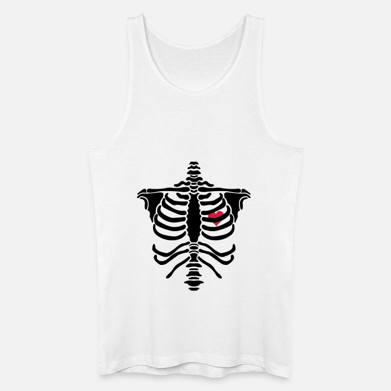 skelett2 - Männer Bio Tank Top - Weiß
