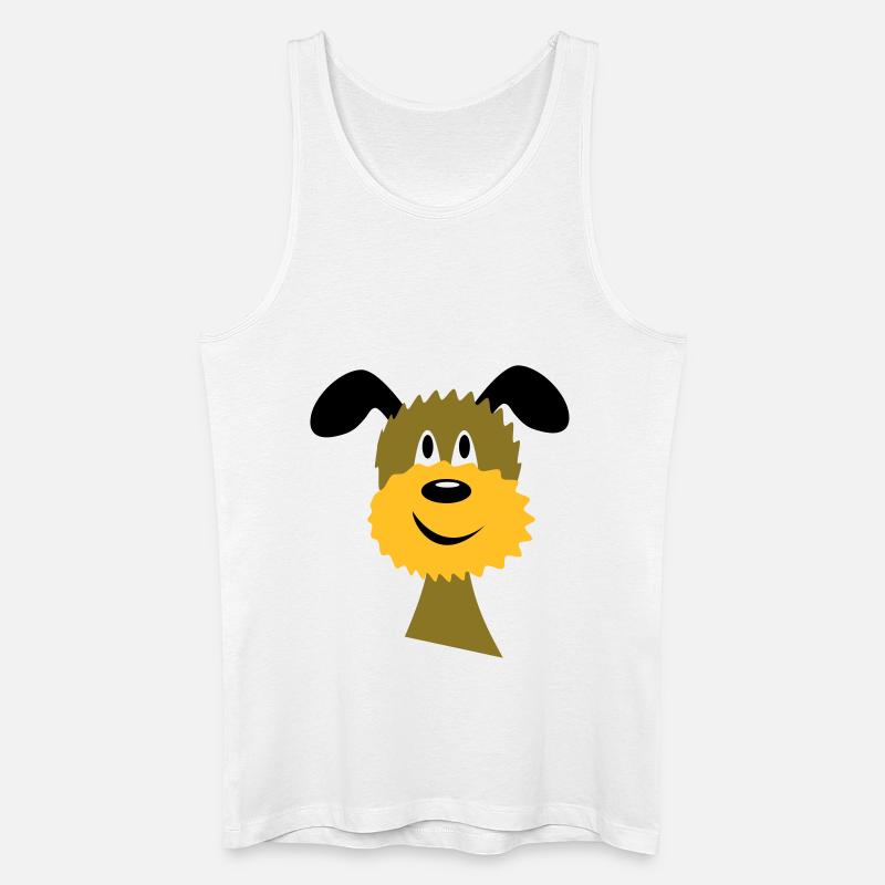 hund - Männer Bio Tank Top - Weiß