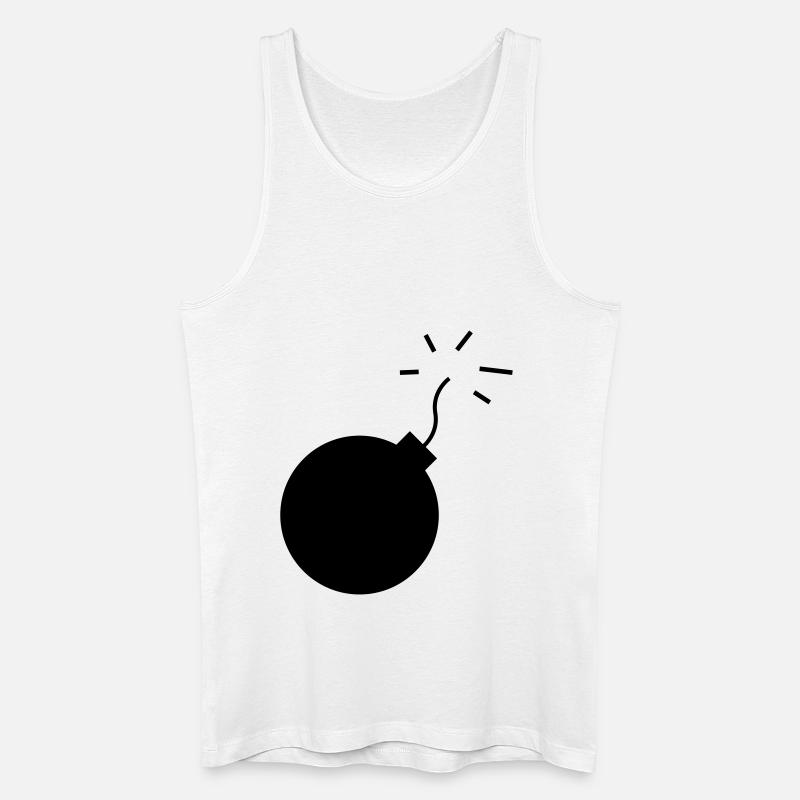 bombe - Männer Bio Tank Top - Weiß
