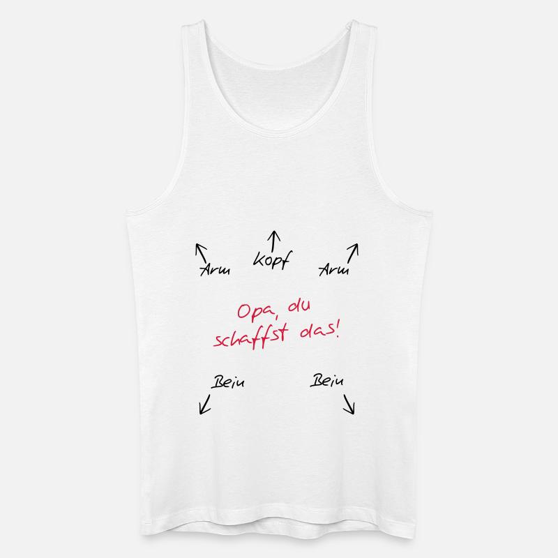 Opa du schaffst das - Männer Bio Tank Top - Weiß