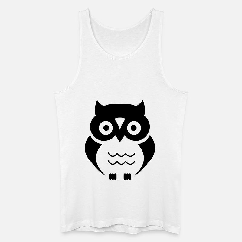 eule - Männer Bio Tank Top - Weiß