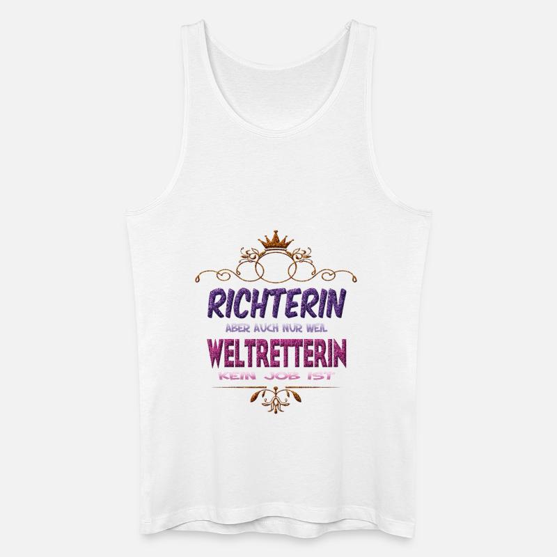 Richterin Weltretterin - Männer Bio Tank Top - Weiß