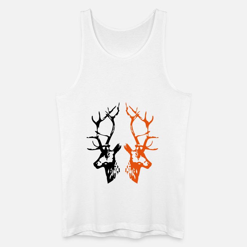 hirsche - Männer Bio Tank Top - Weiß