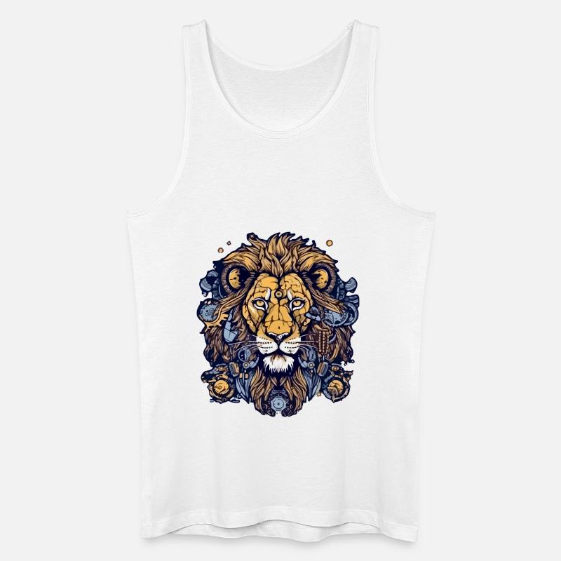 Kitu der Löwe - Männer Bio Tank Top - Weiß