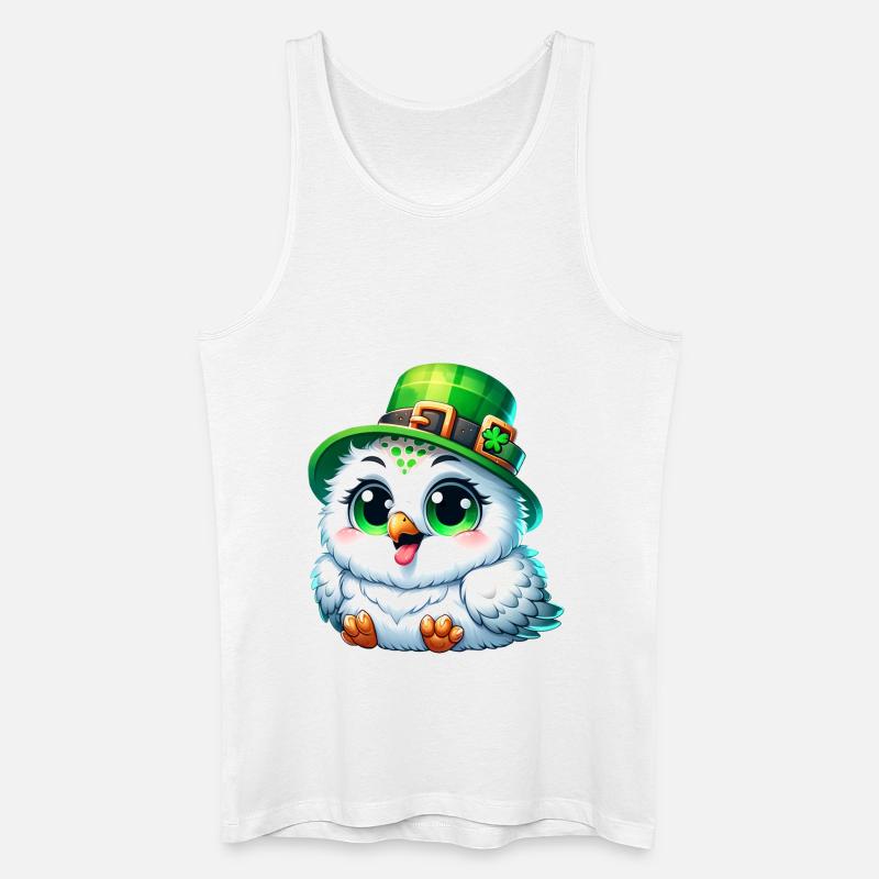 St. Patrick's Süße Schneeeule - Männer Bio Tank Top - Weiß