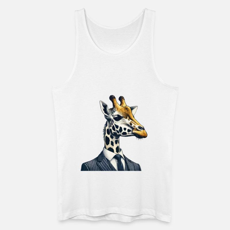 Giraffe - Männer Bio Tank Top - Weiß