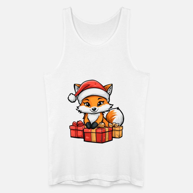 Fuchs Weihnachten Comic Geschenke - Männer Bio Tank Top - Weiß