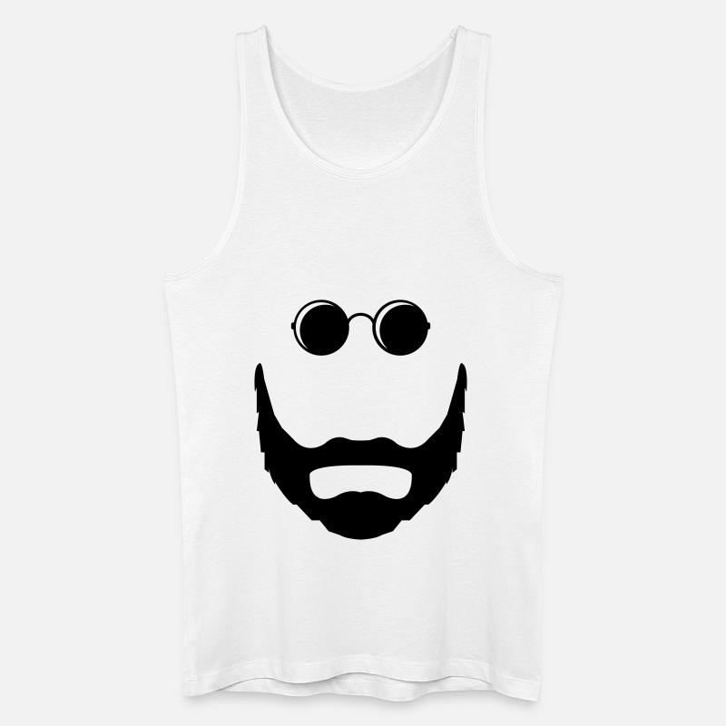 bart sonnenbrille - Männer Bio Tank Top - Weiß