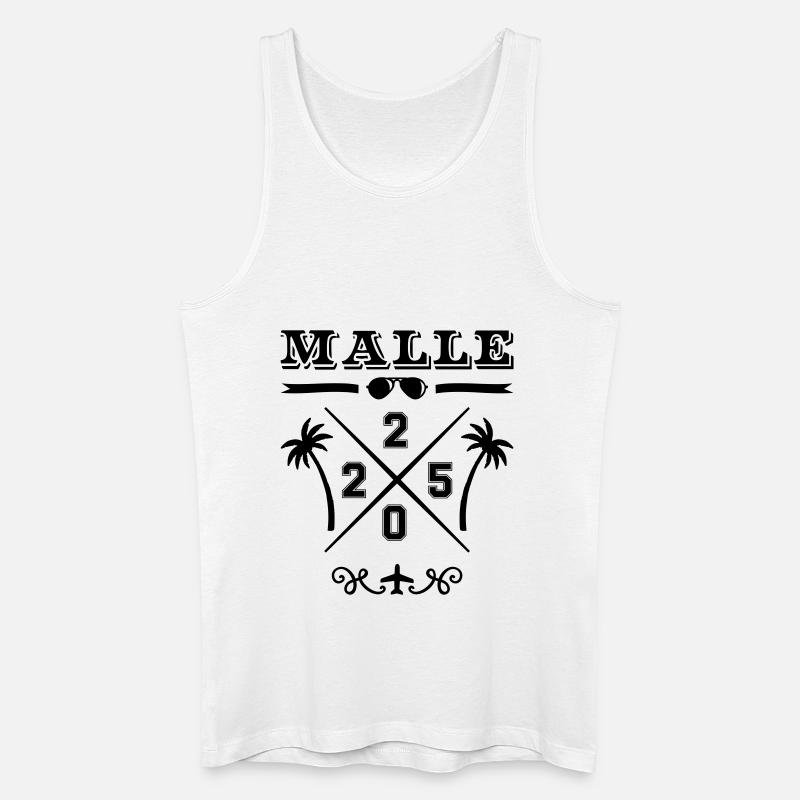 malle 2025 majorca - Männer Bio Tank Top - Weiß