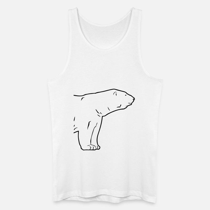 Polar Bear - Eisbär - Männer Bio Tank Top - Weiß