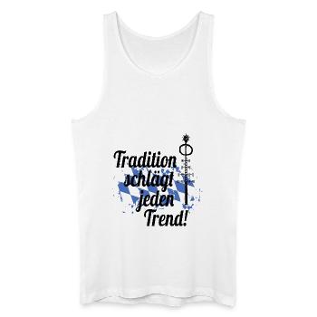 Maibaum - Männer Bio Tank Top - Weiß - Vorne