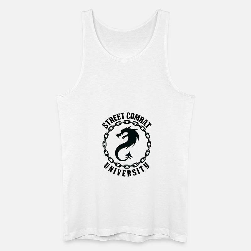 Street Combat University - Männer Bio Tank Top - Weiß