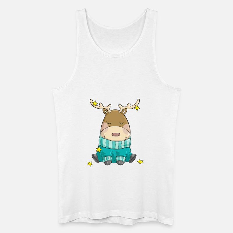 Putziges Weihnachts Rentier Comic - Männer Bio Tank Top - Weiß