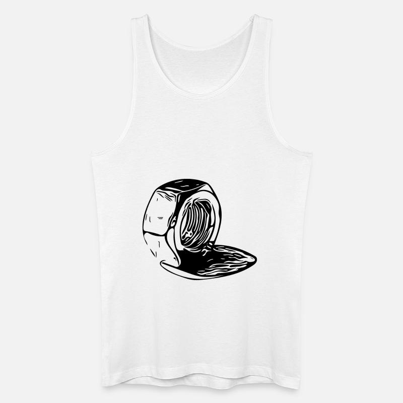 Schraubenmutter senkrecht geschmolzen - Männer Bio Tank Top - Weiß