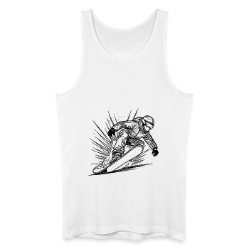 Snowboarding Style Krasser Snowboard Move - Männer Bio Tank Top - Weiß - Vorne