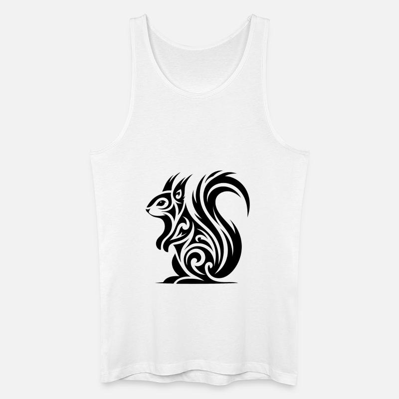 Süsses Eichhörnchen in Tattoo Style - Männer Bio Tank Top - Weiß