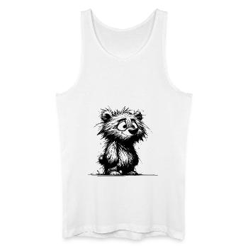 Dirty Fuzzy Bear Kids Drawing - Men’s Organic Tank Top - white - Front