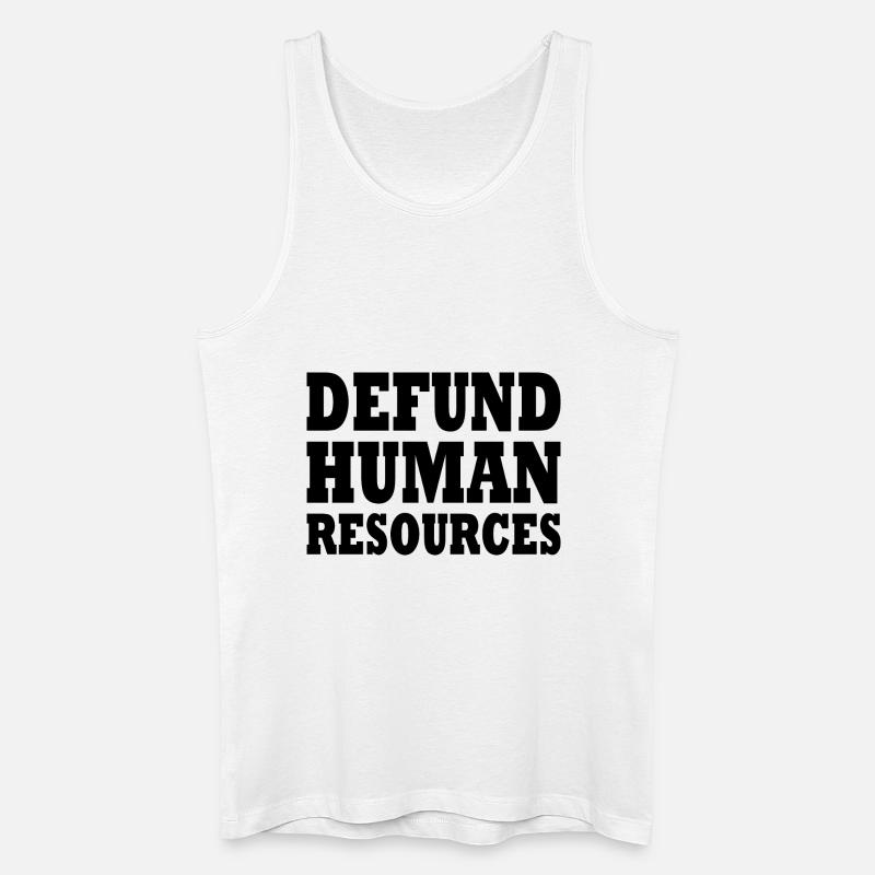 defund human resources - Männer Bio Tank Top - Weiß