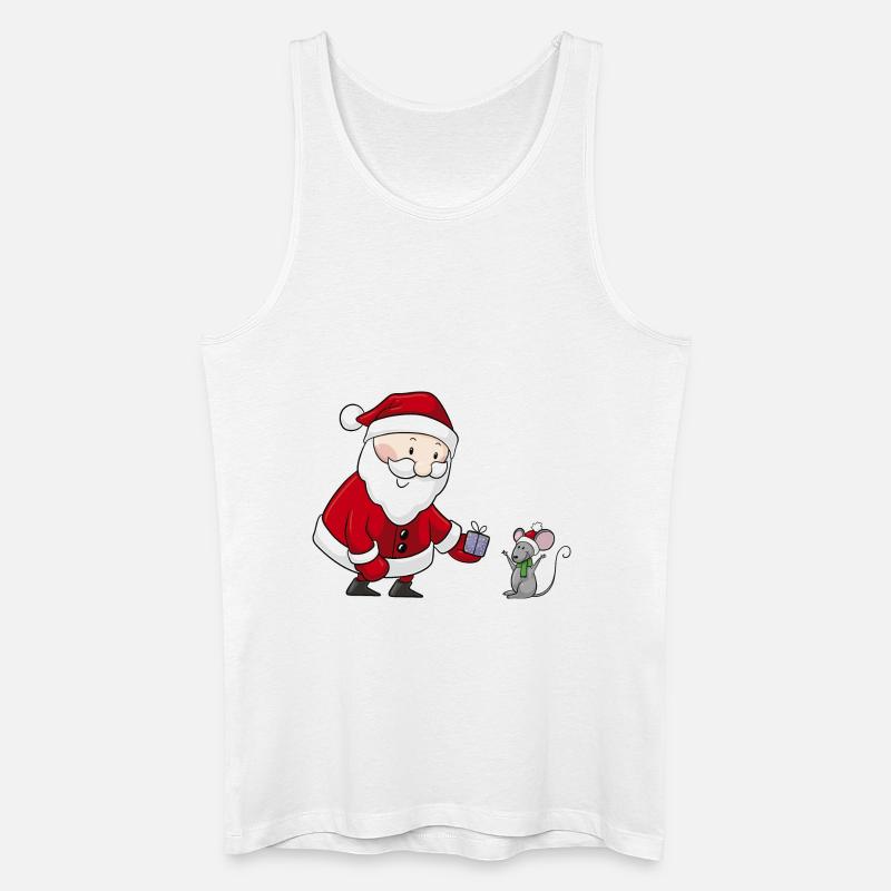 Süßer Comic Weihnachtsmann - Männer Bio Tank Top - Weiß