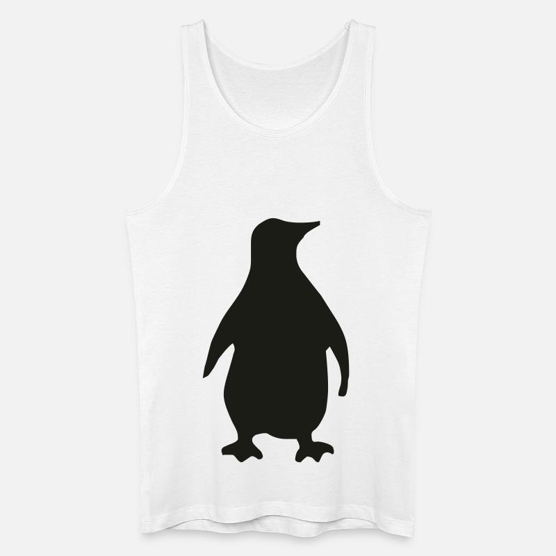 Pinguin - Männer Bio Tank Top - Weiß