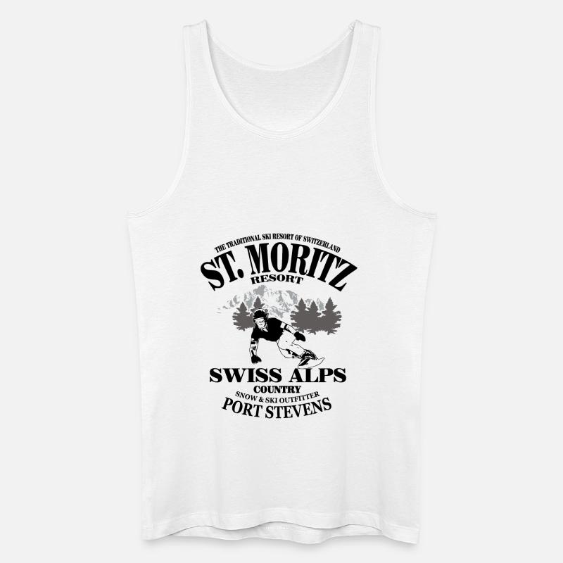 Snowboarding - Männer Bio Tank Top - Weiß