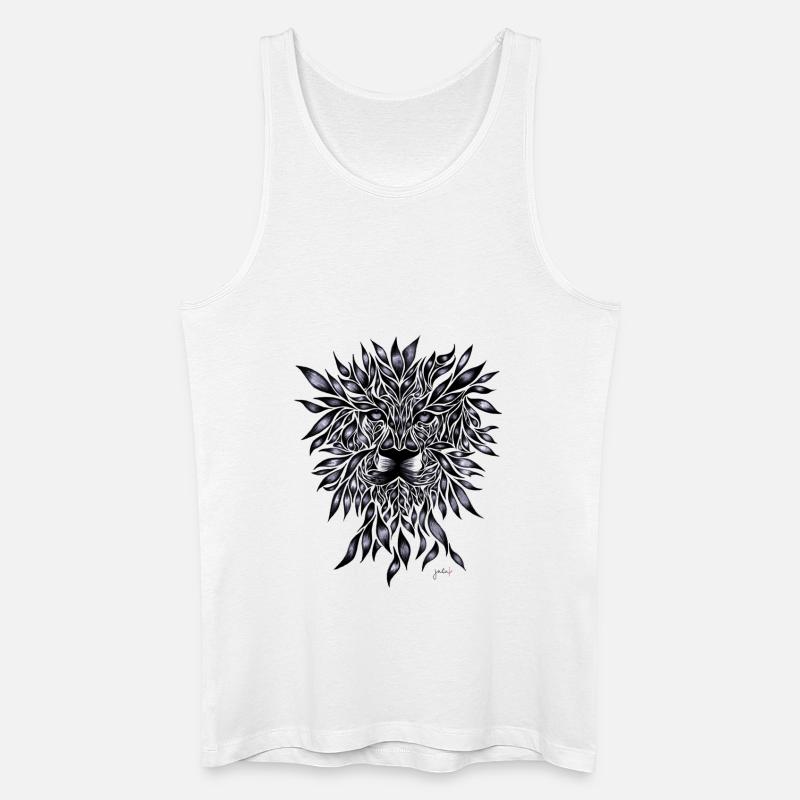 Löwe - Männer Bio Tank Top - Weiß