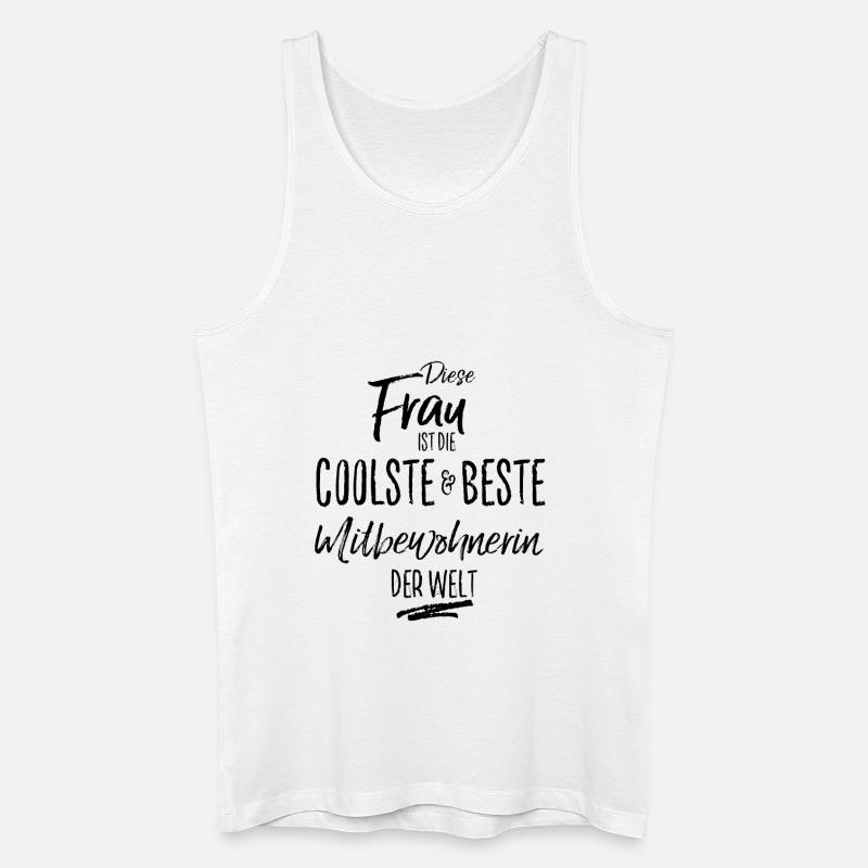 mitbewohnerin - die Beste (s) - Männer Bio Tank Top - Weiß