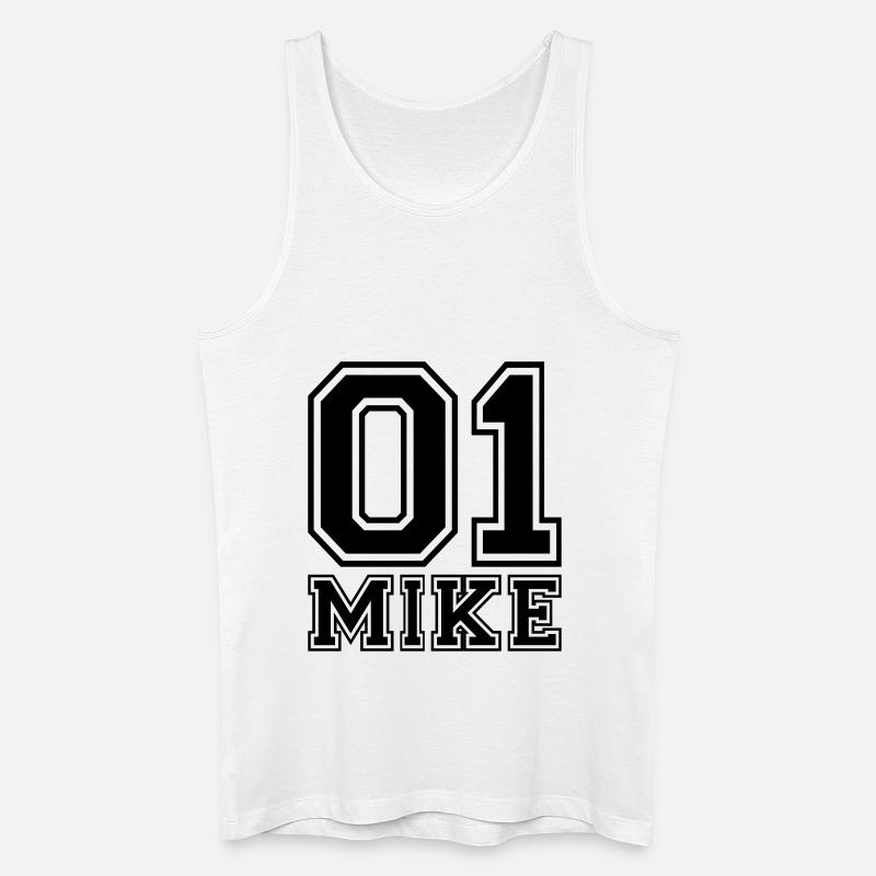 Mike - Name - Männer Bio Tank Top - Weiß
