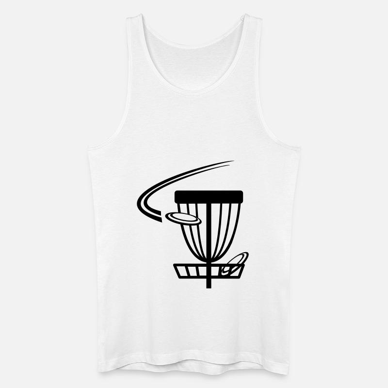 Discgolf-Korb - Männer Bio Tank Top - Weiß