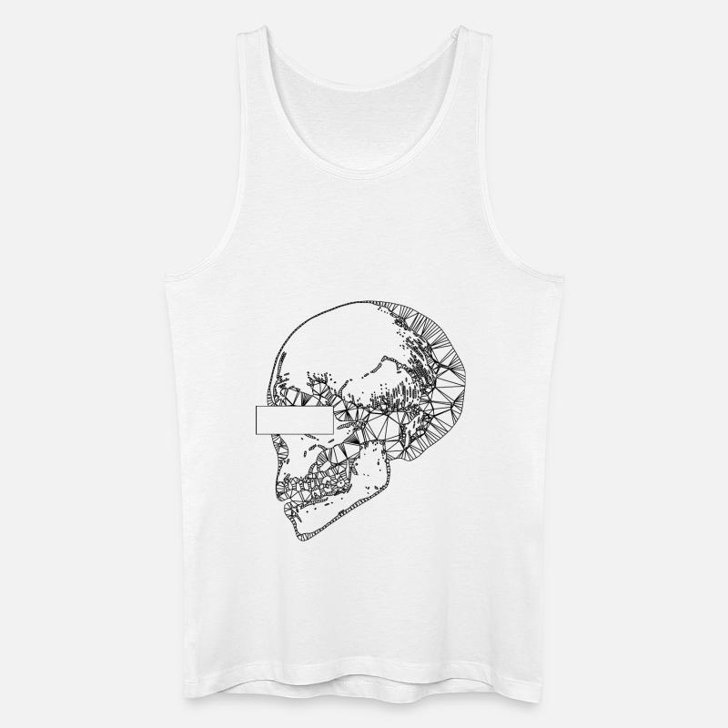 Totenkopf Totenschaedel - Männer Bio Tank Top - Weiß