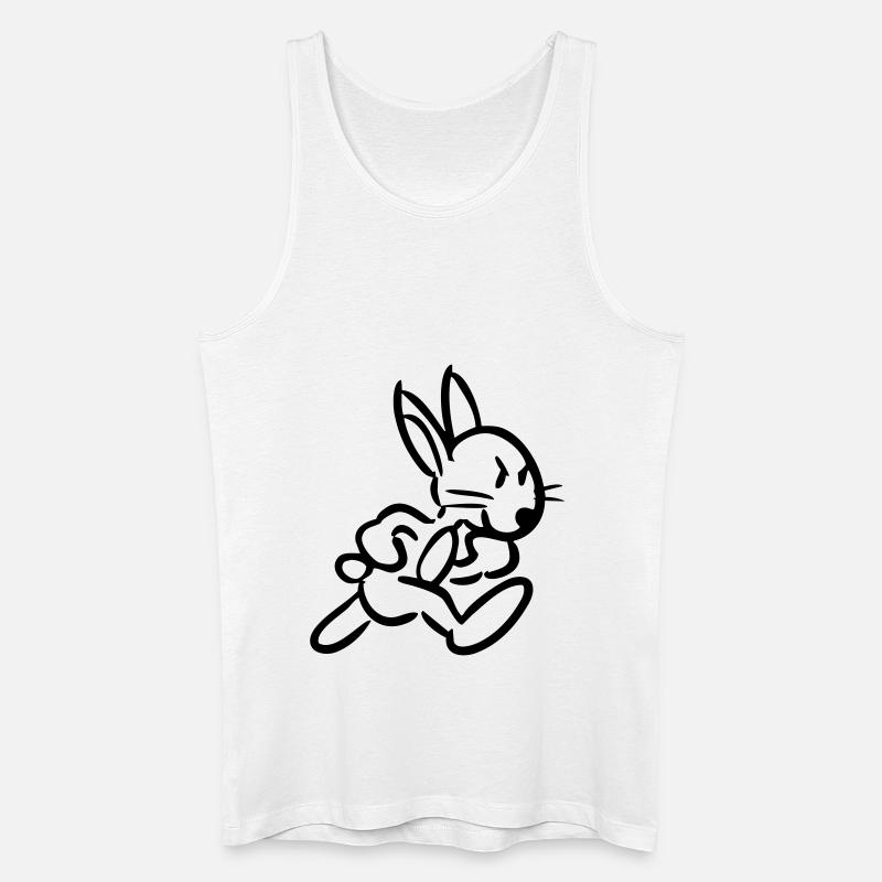 Laufender Hase - Männer Bio Tank Top - Weiß