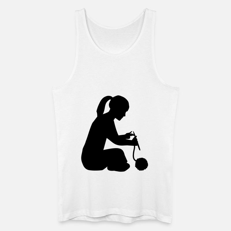 Stricken - Männer Bio Tank Top - Weiß